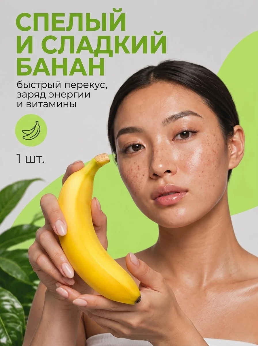 Новая карточка банана в подаче выбранного примера